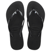 Women's Slim Crystal Flip Flops