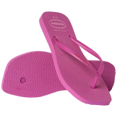 Women's Slim Square Logo Pop Up Flip Flops
