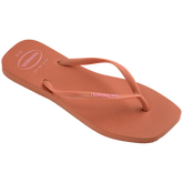 Women's Slim Square Logo Pop Up Flip Flops